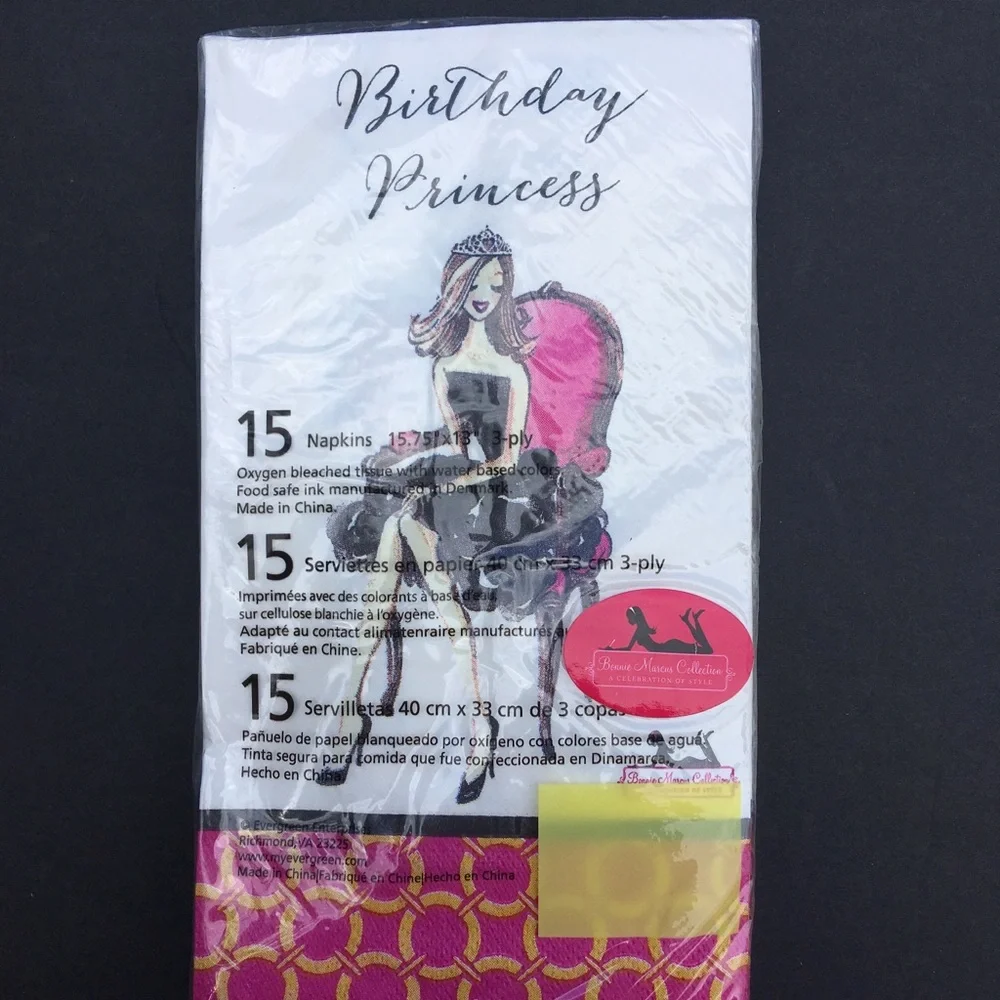 2 Packages Cypress Home Napkins Birthday Princess
